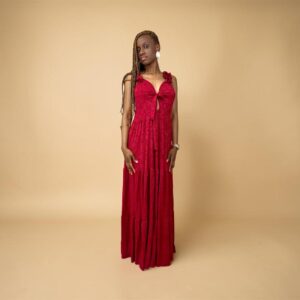 Vestido largo rojo